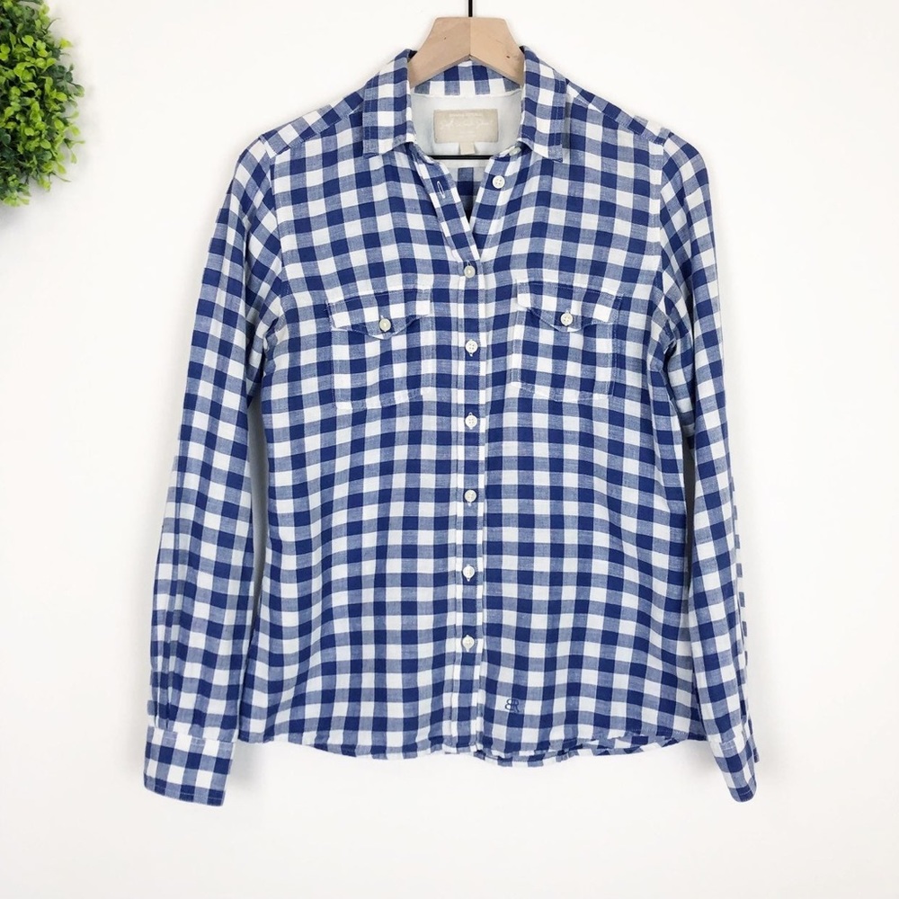 Banana Republic Soft Wash Gingham Button Down